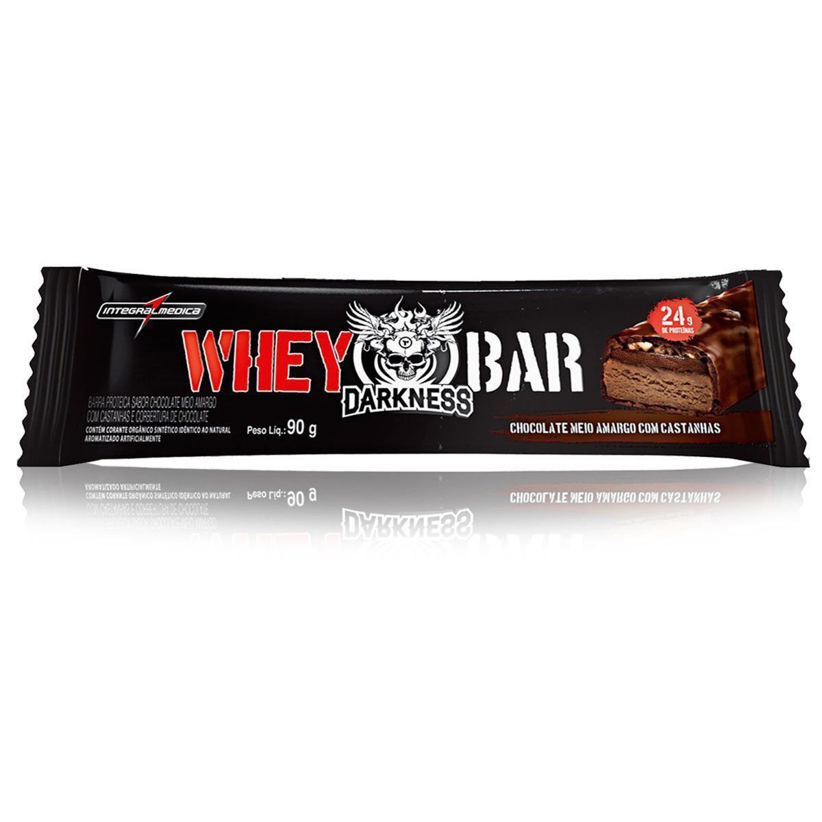 Encontraproduto.com.br - Dark Bar Chocolate Meio Amargo com Castanhas Darkness 90g