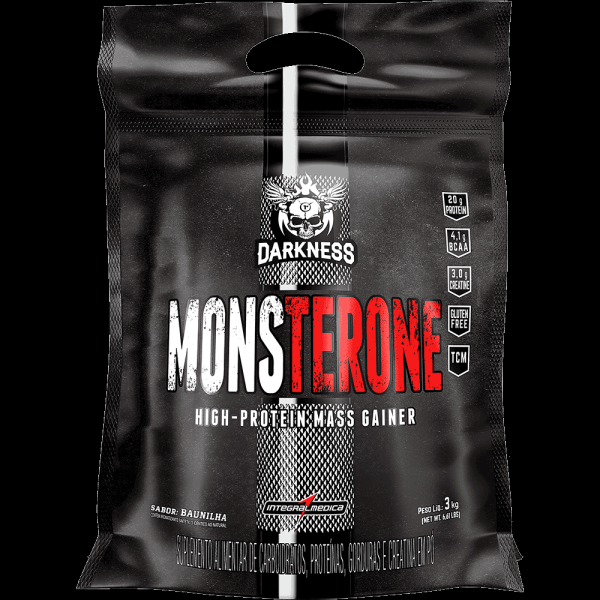 Encontraproduto.com.br - Hipercalórico Monsterone Darkness Baunilha 3Kg Integralmedica