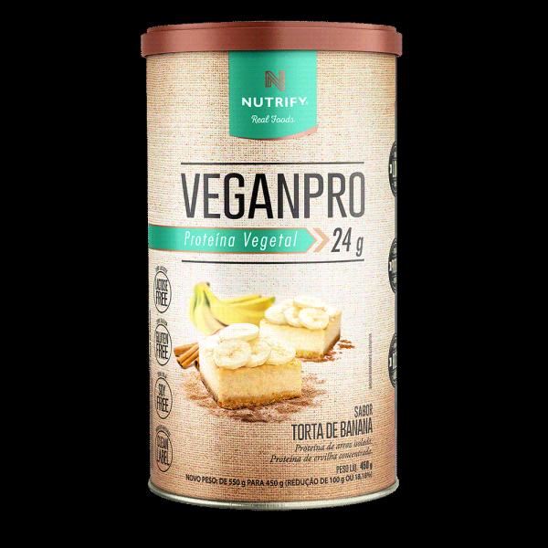 Encontraproduto.com.br - Vegan Pro Torta de Banana Nutrify 550g