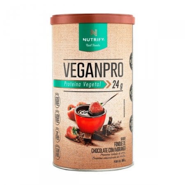 Encontraproduto.com.br - Veganpro Fondue Chocolate e Morango 550g - Nutrify