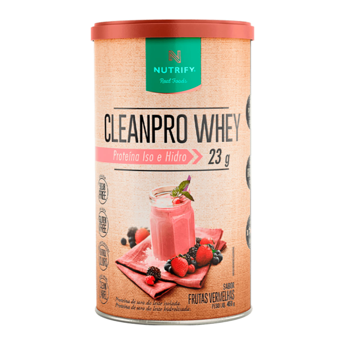 Encontraproduto.com.br - Cleanpro Whey Frutas Vermelhas Nutrify 450g
