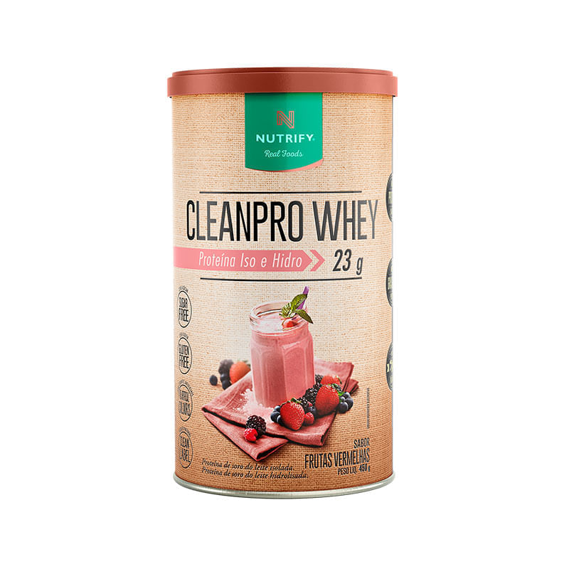 Encontraproduto.com.br - Cleanpro Whey Frutas Vermelhas Nutrify 450g