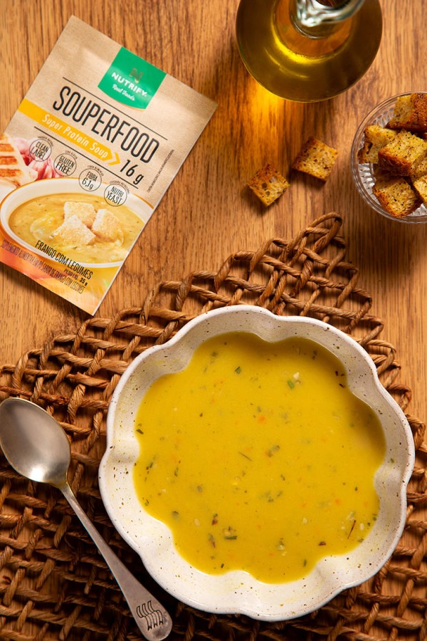 Encontraproduto.com.br - Suplemento Nutrify Souperfood Vegan Protein 16g Frango com Legumes Pó 35g