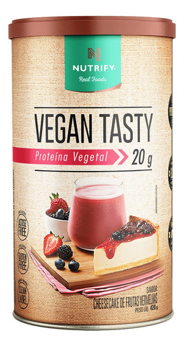 Vegan Tasty Proteína Vegetal Sabor Cheesecake 420g Nutrify