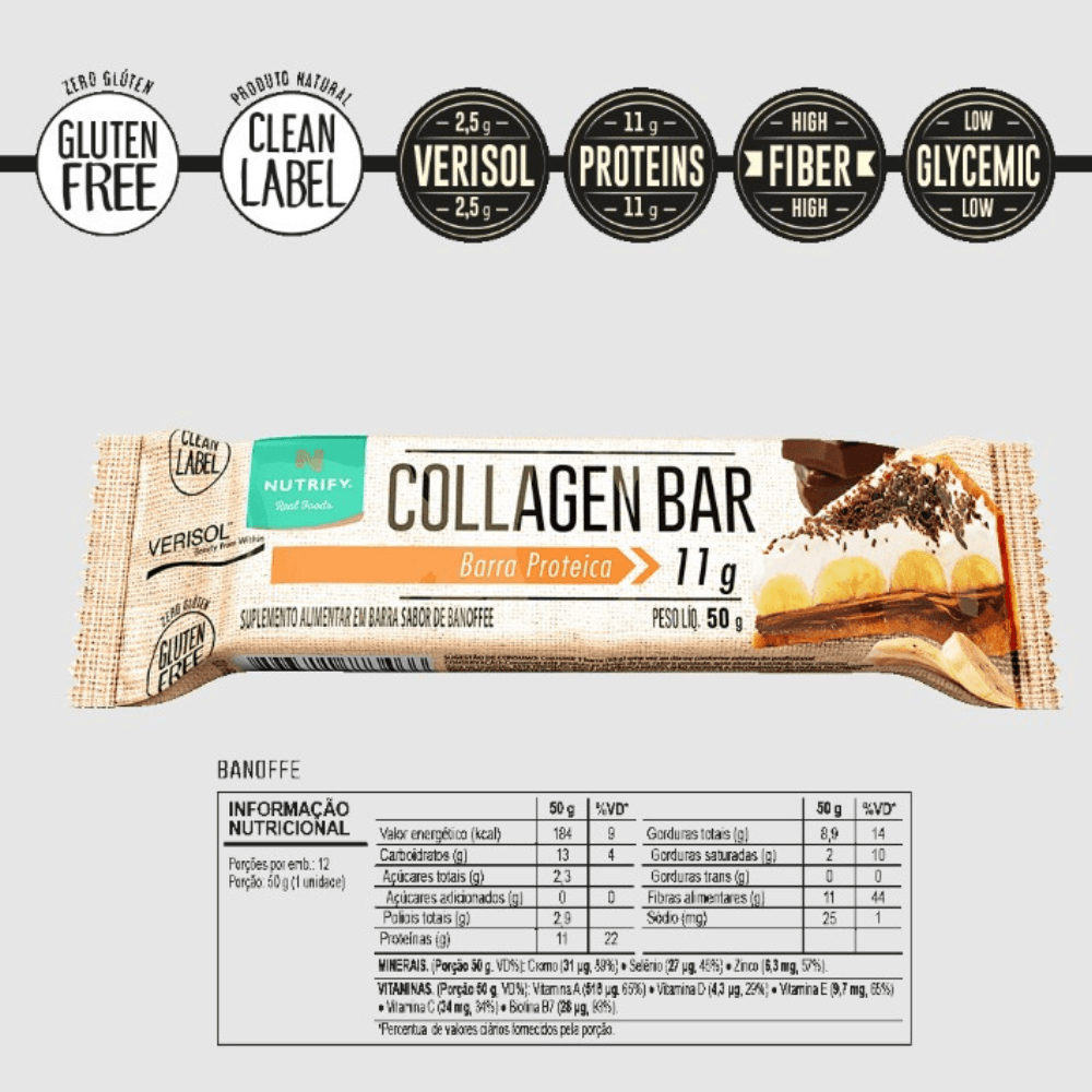 Encontraproduto.com.br - Collagen Bar Banoffee Nutrify 50g