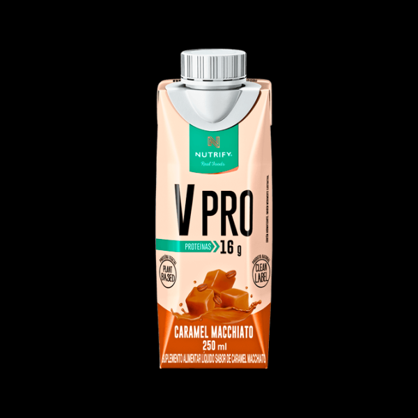 Encontraproduto.com.br - V Pro Whey líquido Caramel Macchiato 250ml Nutrify