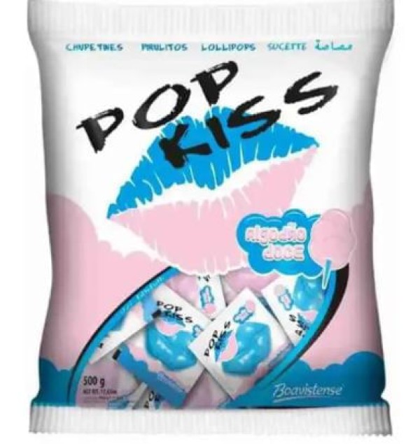 Encontraproduto.com.br - Pirulito sabor algodão doce pacote com 500g - Pop kiss