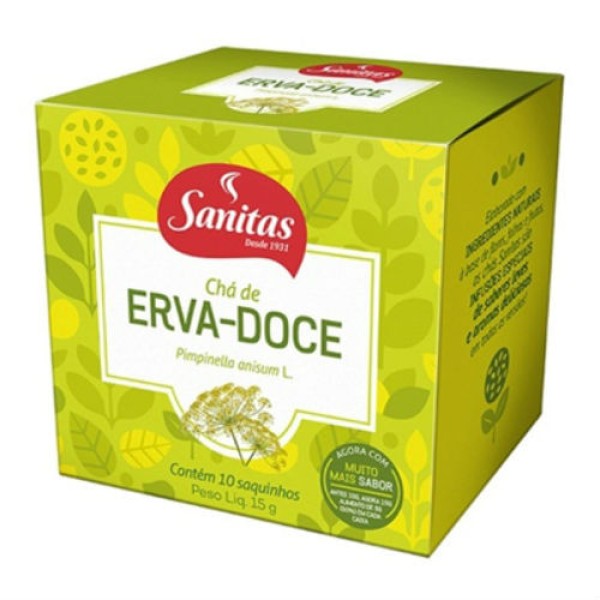 Encontraproduto.com.br - Chá De Erva-doce Sanitas 10 Unidades