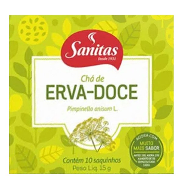 Encontraproduto.com.br - Chá De Erva-doce Sanitas 10 Unidades