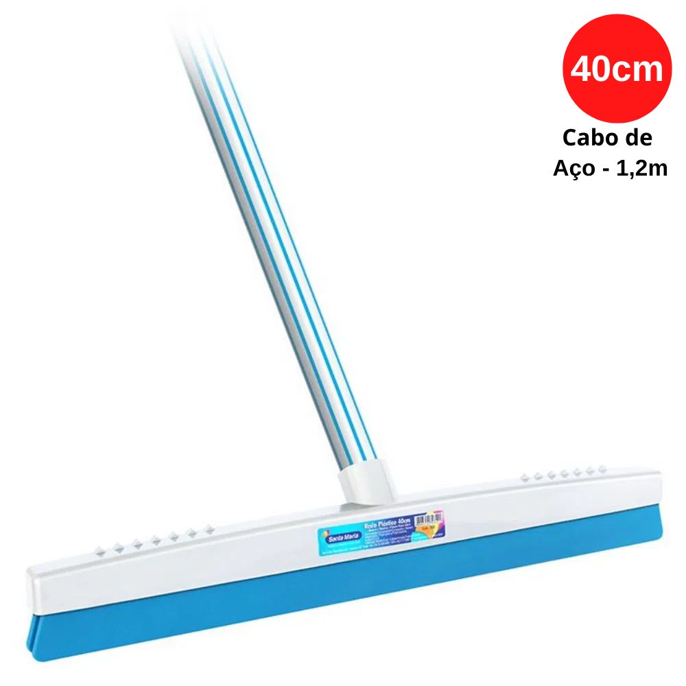 Encontraproduto.com.br - Rodo de Plástico Santa Maria Duplo - Sem Cabo 40cm Unidade