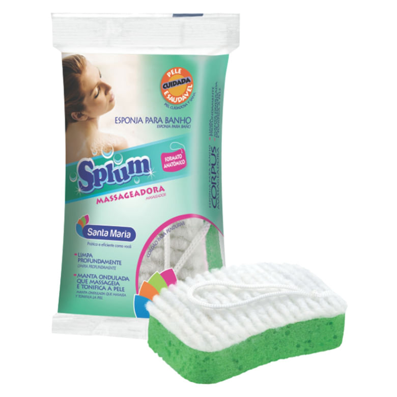 Encontraproduto.com.br - Esponja Splum Para Banho Laqua Unitária Santa Maria