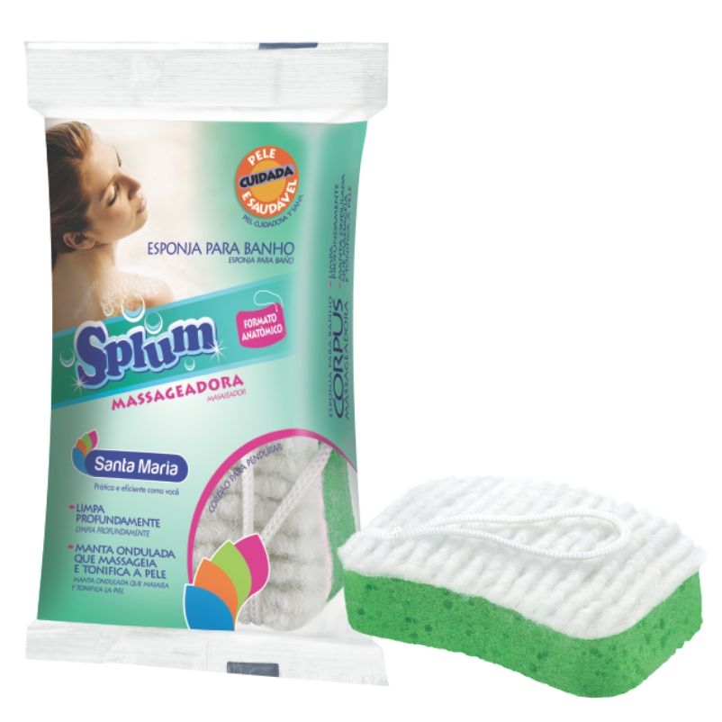 Encontraproduto.com.br - Esponja Splum Para Banho Laqua Unitária Santa Maria