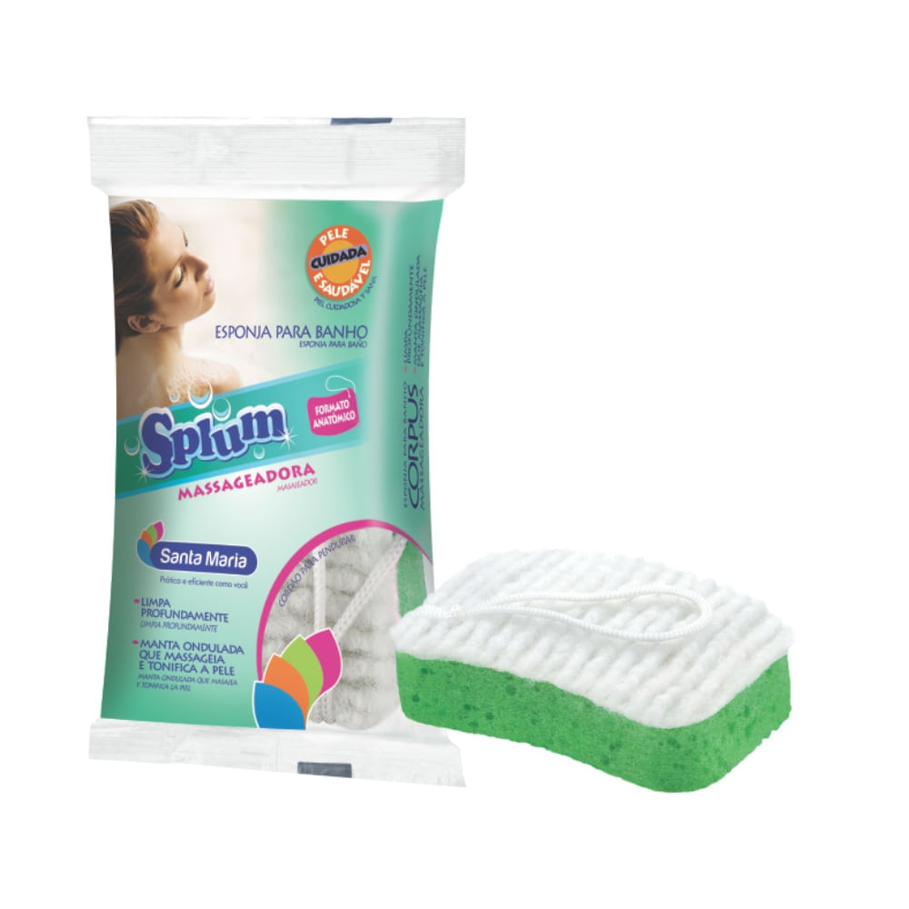 Encontraproduto.com.br - Esponja Splum Para Banho Laqua Unitária Santa Maria