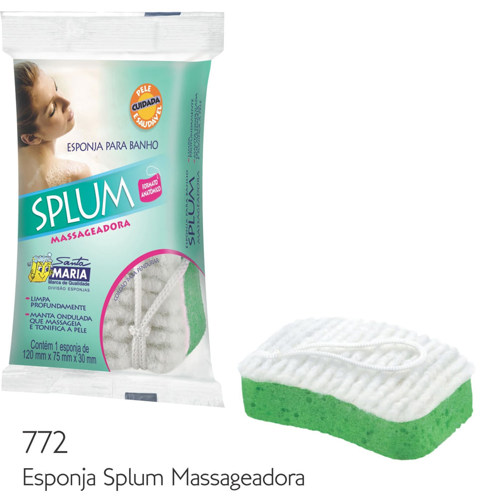Encontraproduto.com.br - Esponja Splum Para Banho Laqua Unitária Santa Maria
