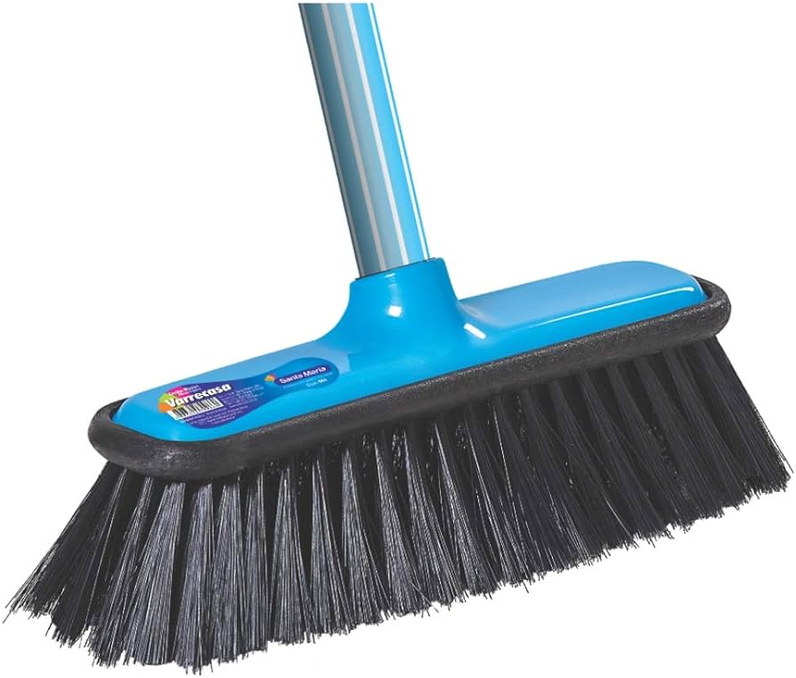 Encontraproduto.com.br - Vassoura de Pêlo 29cm Varre Casa com Cabo de Aço 120cm