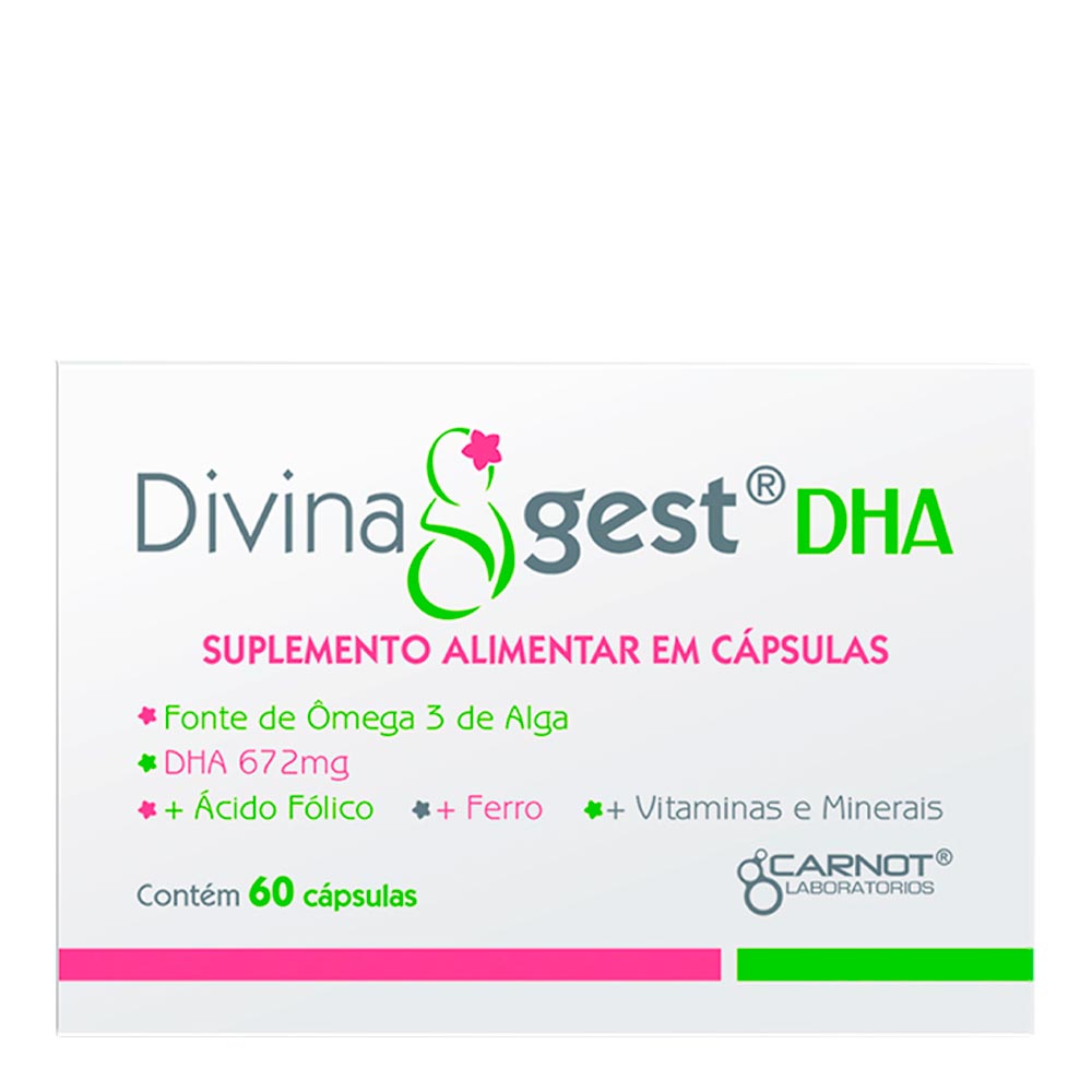 Suplemento Alimentar Divinagest Dha 60 Cápsulas
