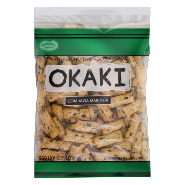 Encontraproduto.com.br - Biscoito Arroz Torrado Com Algas Marinhas Okaki 100 G