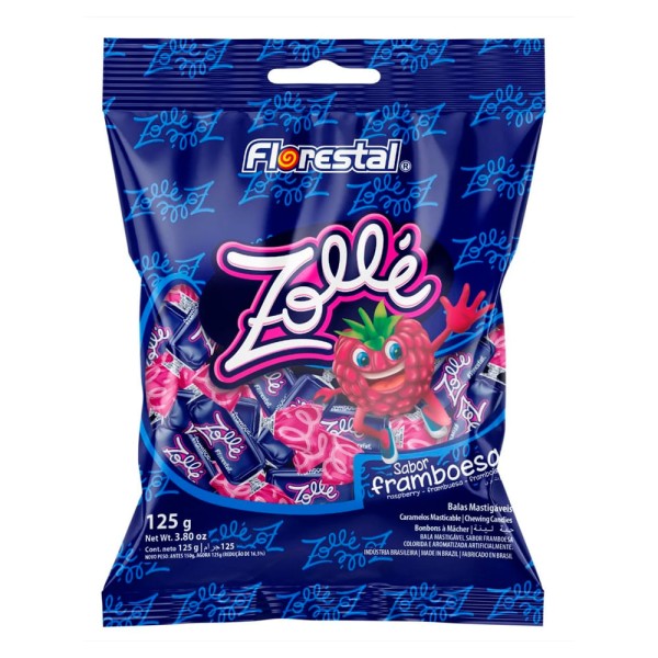 Encontraproduto.com.br - Bala Sabor Framboesa Zollé com 27 Unidades