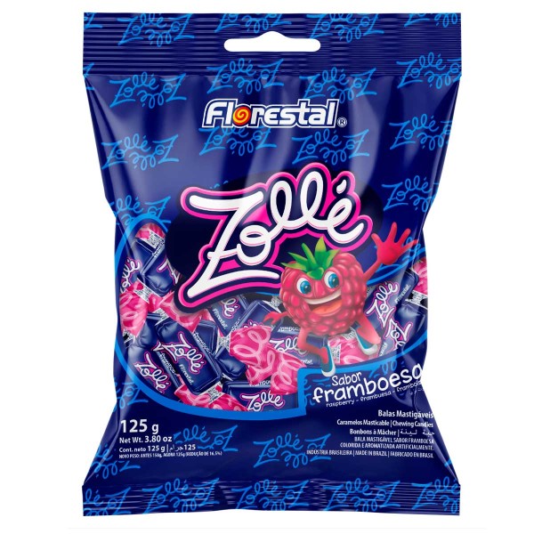 Encontraproduto.com.br - Bala Sabor Framboesa Zollé com 27 Unidades