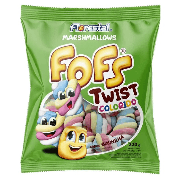 Encontraproduto.com.br - Marshmallow Fofs Twist Colorido 220g - Florestal