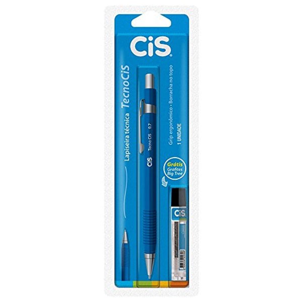 Encontraproduto.com.br - Lapiseira Cis 0.7mm Azul com Mina Refil 0.7mm