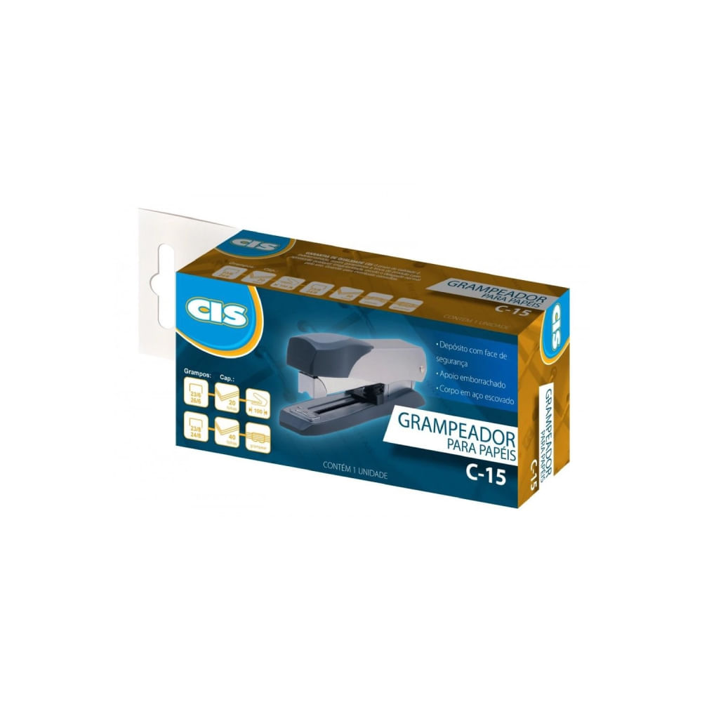 Encontraproduto.com.br - Grampeador C-15 P/ 40 Folhas Cis