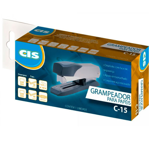 Encontraproduto.com.br - Grampeador C-15 P/ 40 Folhas Cis