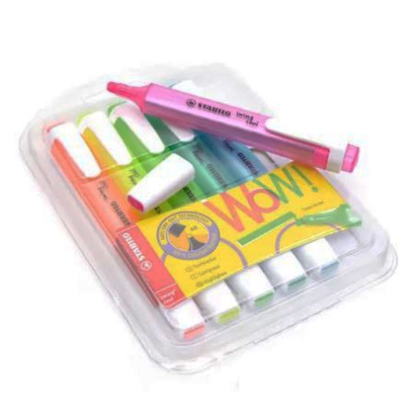 Encontraproduto.com.br - ESTOJO MARCA TEXTO 6 CORES STABILO (275/6-3)