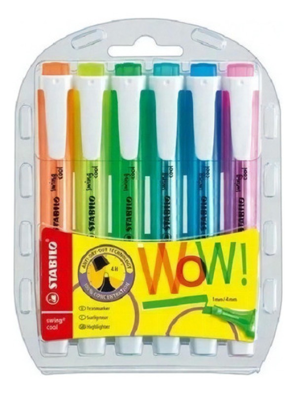 Encontraproduto.com.br - ESTOJO MARCA TEXTO 6 CORES STABILO (275/6-3)