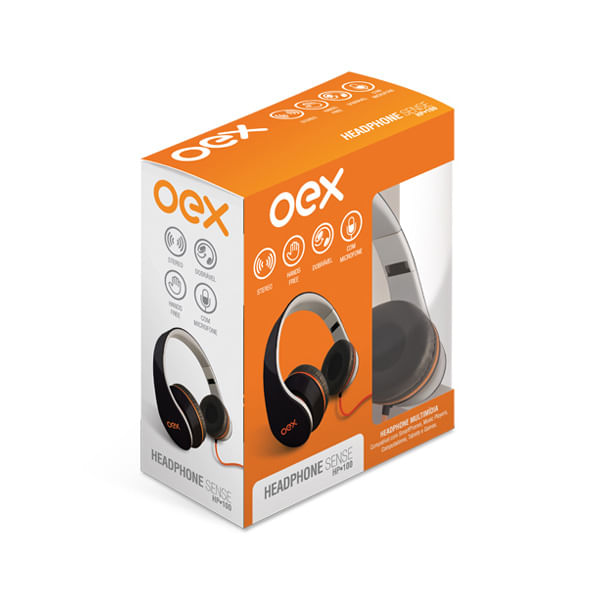 Encontraproduto.com.br - Fone De Ouvido Com Microfone Oex Sense Hp100 - Preto