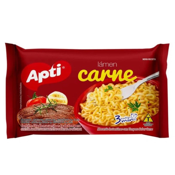 Encontraproduto.com.br - Macarrão Instantâneo Apti Carne Pacote com 70g