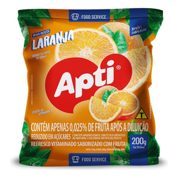 Encontraproduto.com.br - Refresco em Pó Apti Laranja 200g