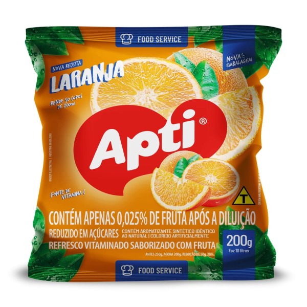 Encontraproduto.com.br - Refresco em Pó Apti Laranja 200g