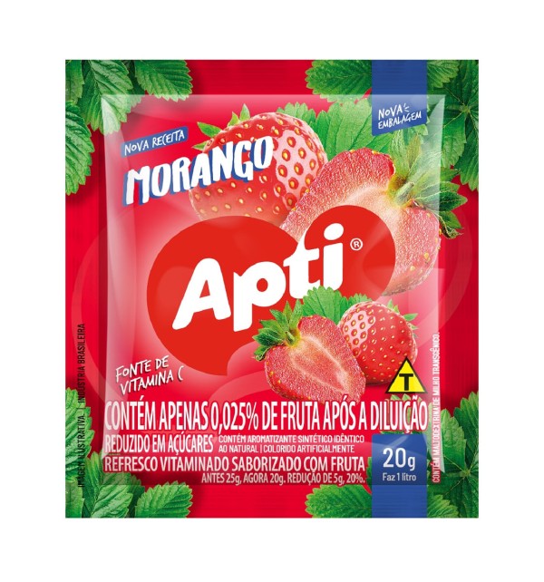 Encontraproduto.com.br - Refresco em Pó Apti Morango 20g