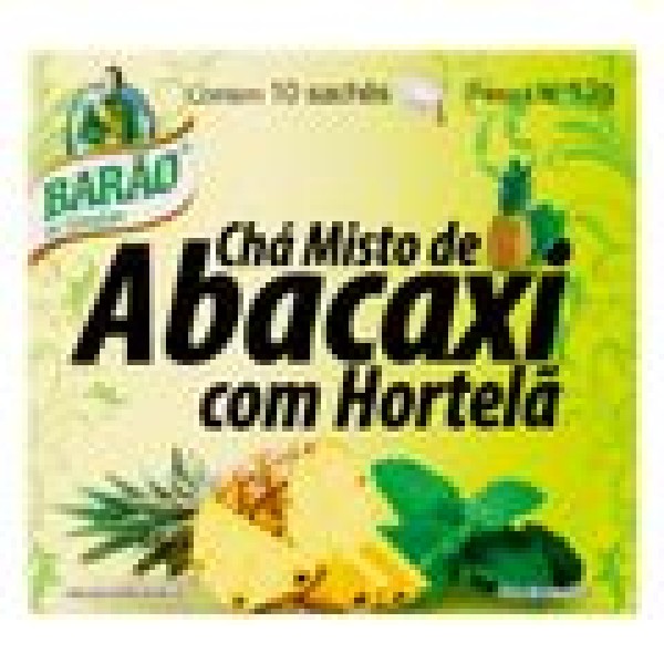 Encontraproduto.com.br - Chá de Abacaxi Com Hortelã Barão 10 Unidades 13g