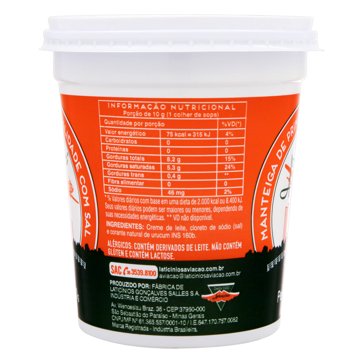 Encontraproduto.com.br - Manteiga Aviação Com sal Pote com 500g
