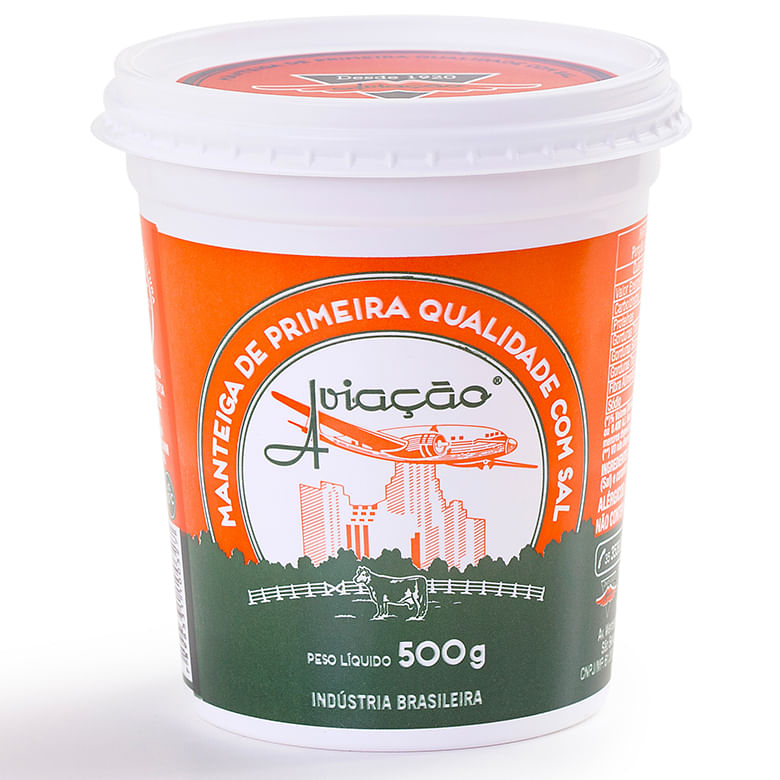 Encontraproduto.com.br - Manteiga Aviação Com sal Pote com 500g