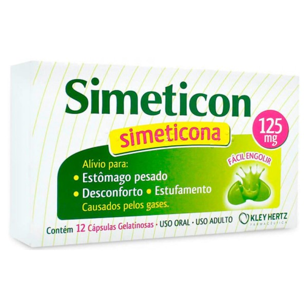 Encontraproduto.com.br - Simeticon 125mg 12 Cápsulas