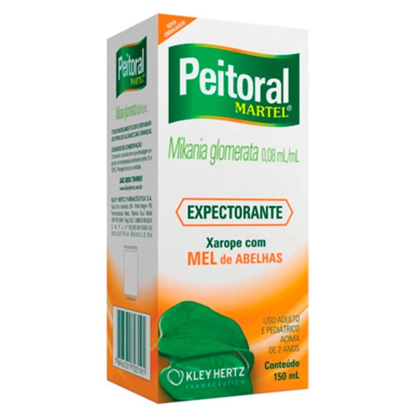 Encontraproduto.com.br - Peitoral Martel Xarope Expectorante com Guaco Sabor Mel 150mL