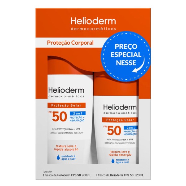 Encontraproduto.com.br - Protetor Solar Helioderm Fps50 200ml Leve Fps50 120ml Por Um Preço Especial