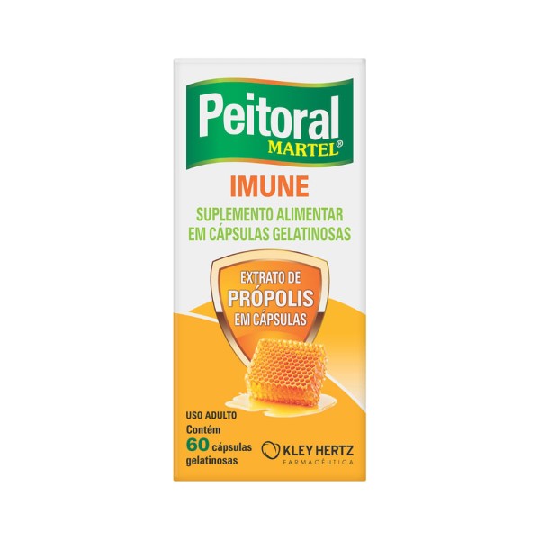 Encontraproduto.com.br - Peitoral Martel Imune Com Própolis 60 Cápsula  Kley Hertz