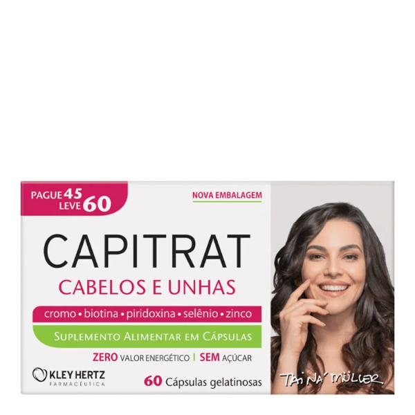 Encontraproduto.com.br - Capitrat Cabelos e Unhas Com 60 Cápsulas Gelatinosas