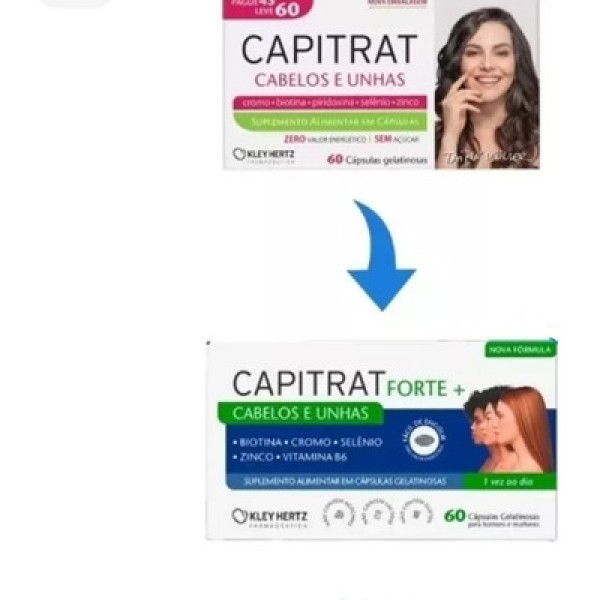 Encontraproduto.com.br - Capitrat Cabelos e Unhas Com 60 Cápsulas Gelatinosas
