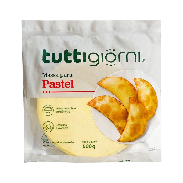 Encontraproduto.com.br - Massa para Pastel Disco Grande Tutti Giorni 500g
