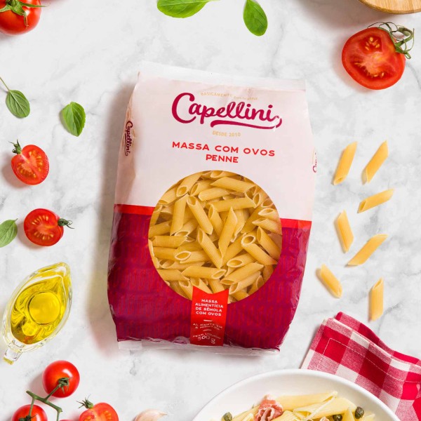 Encontraproduto.com.br - Massa de Sêmola com Ovos Penne Capellini 500g