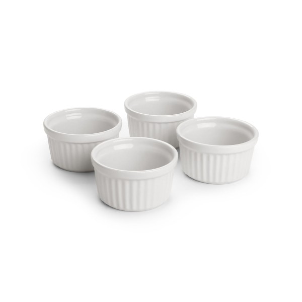 Encontraproduto.com.br - Ramequim ACASA Cerâmica Branca 9cm com 4 Peças