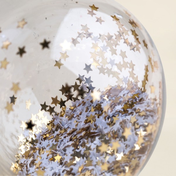 Encontraproduto.com.br - Jogo de Bolas Plástico Estrela Dourado 8cm com 4 Unidades - ACASA