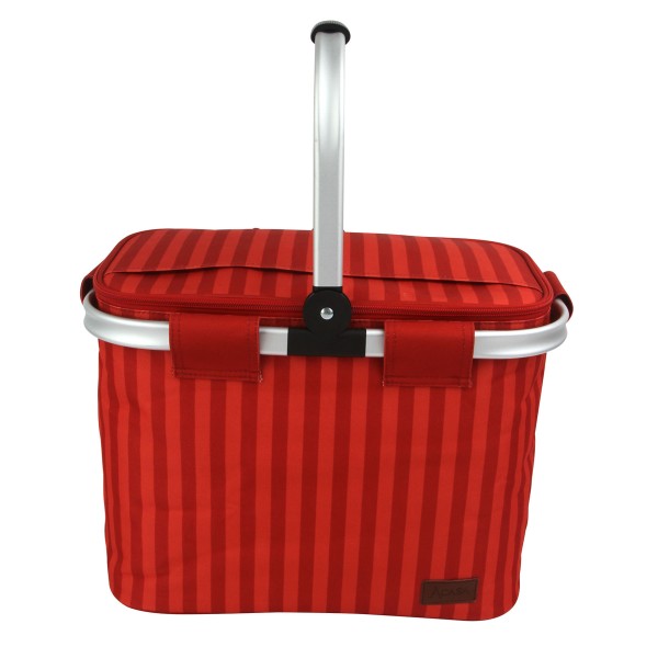 Encontraproduto.com.br - Bolsa Térmica Listrada Vermelho 26l - Acasa