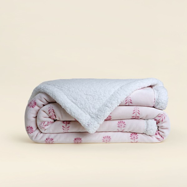Encontraproduto.com.br - Edredom Sherpa Delhi Rosa -  ACASA