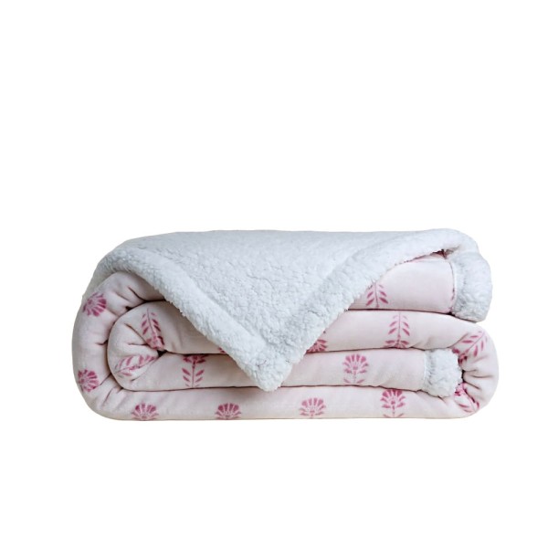 Encontraproduto.com.br - Edredom Sherpa Delhi Rosa -  ACASA